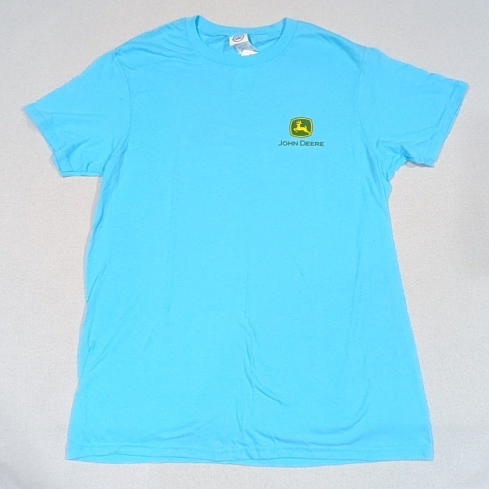 John Deere T-Shirt Women Medium Blue Excellent Rise & Shine Graphic Tee